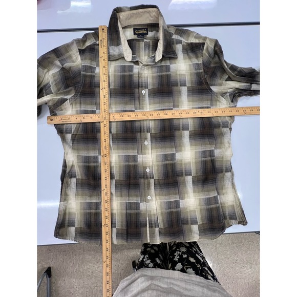 Men's Cremieux Premium ~ Log Sleeve ~ Button Up Shirt ~ Size Xl ~ Browns Tans - Picture 8 of 8